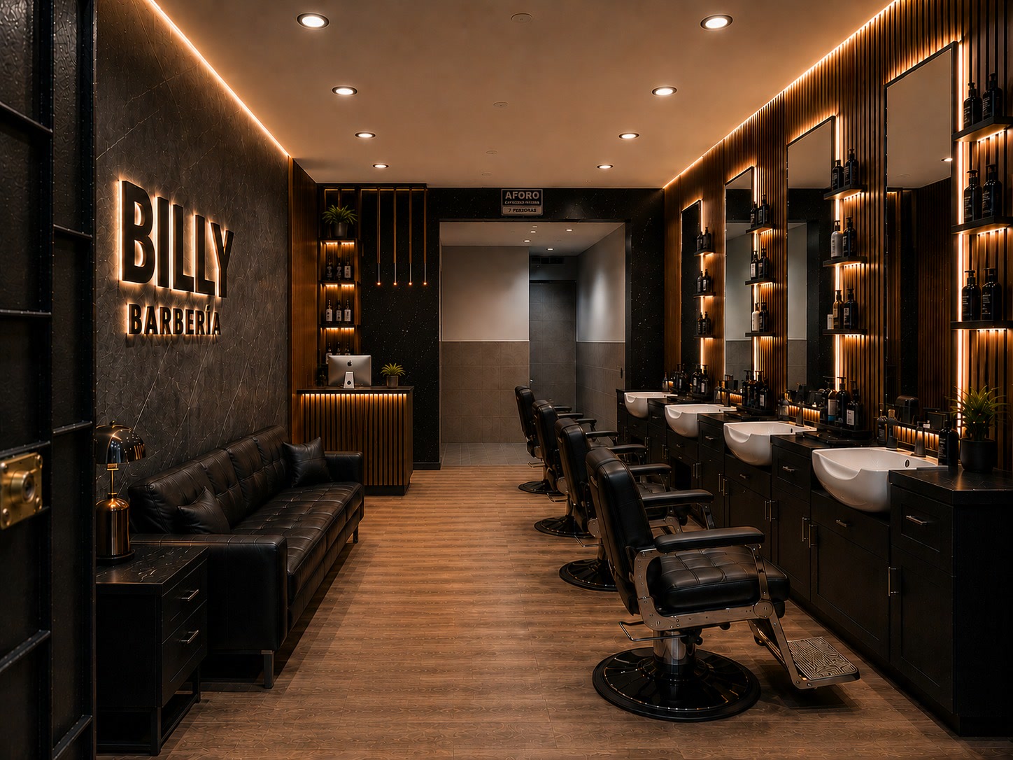 Después — barbería terminada